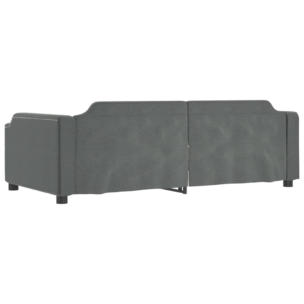 Letto Da Giorno Grigio 90x200 Cm In Tessuto - Image 5