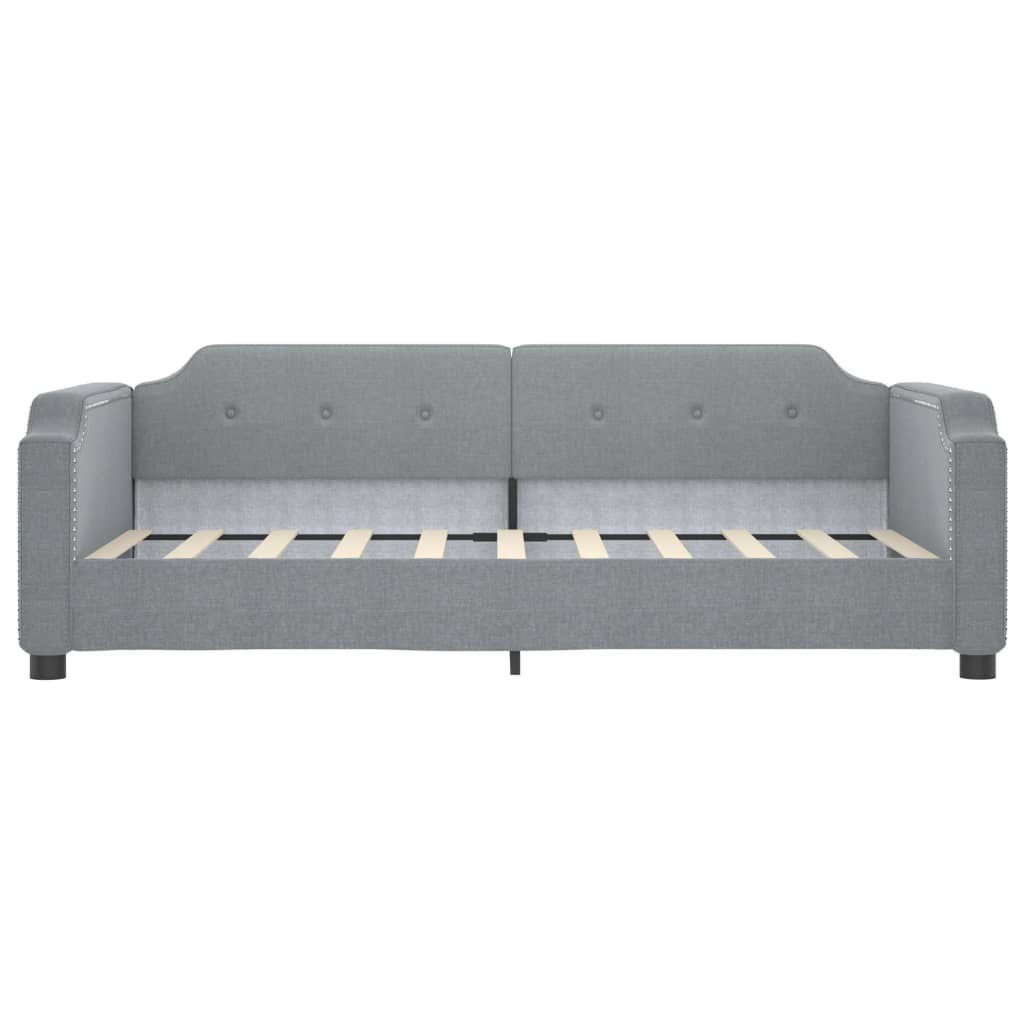 Letto Da Giorno Grigio Chiaro 90x190 Cm In Tessuto - Image 3