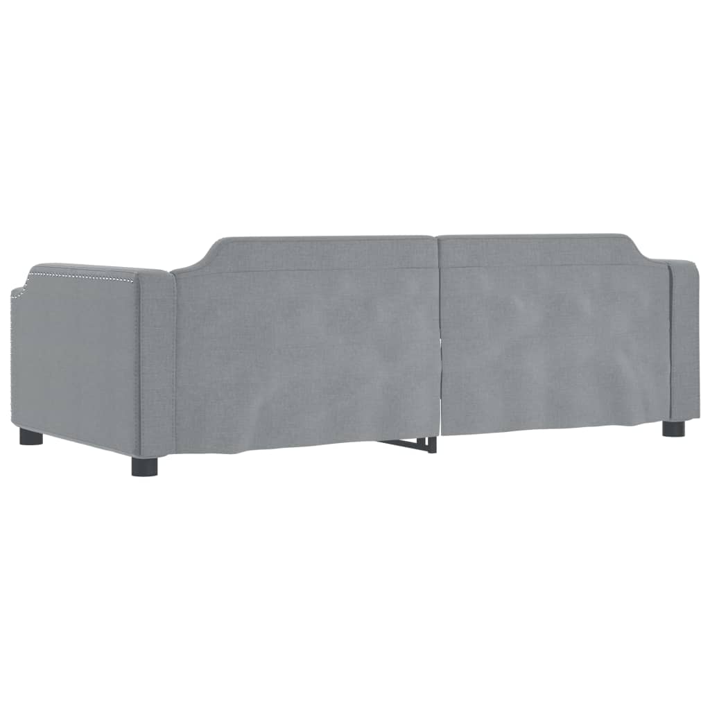 Letto Da Giorno Grigio Chiaro 90x190 Cm In Tessuto - Image 5