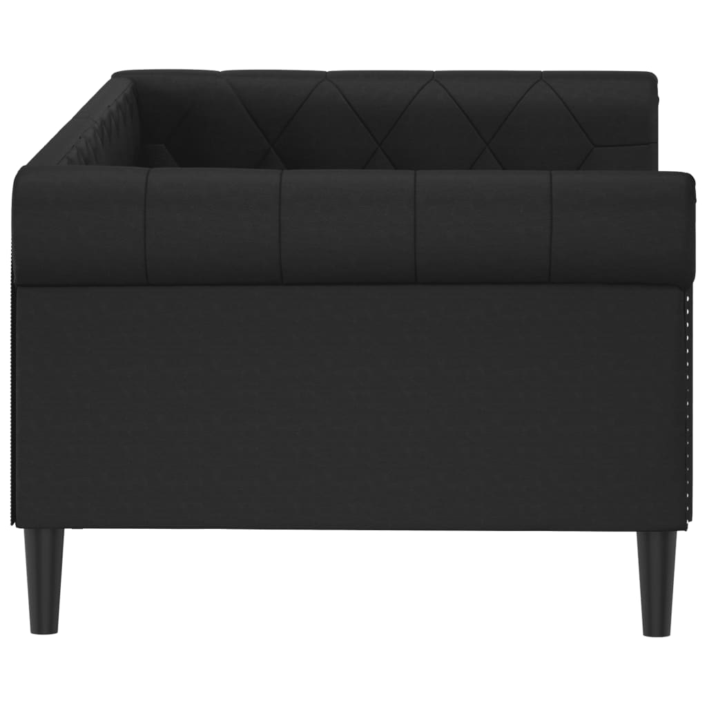 Letto Da Giorno Nero 80x200 Cm In Similpelle - Image 4