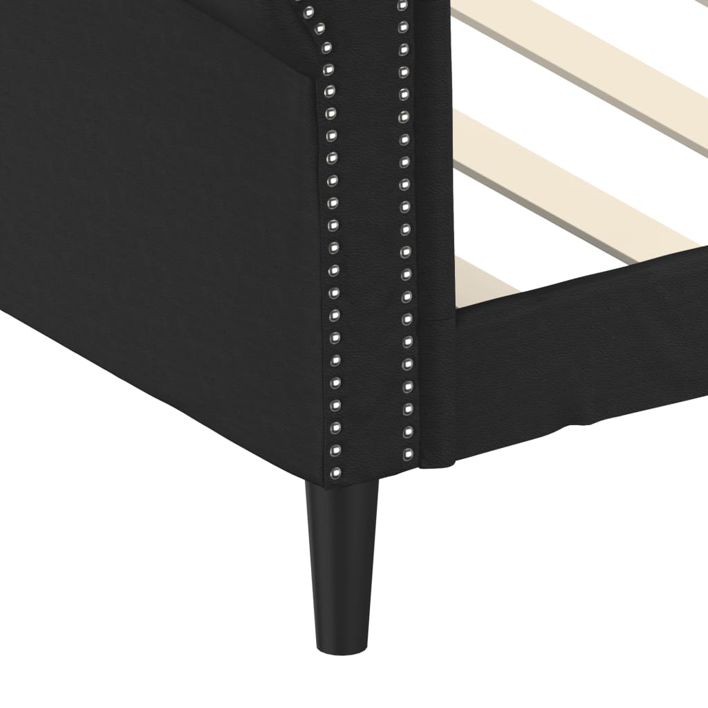 Letto Da Giorno Nero 80x200 Cm In Similpelle - Image 6