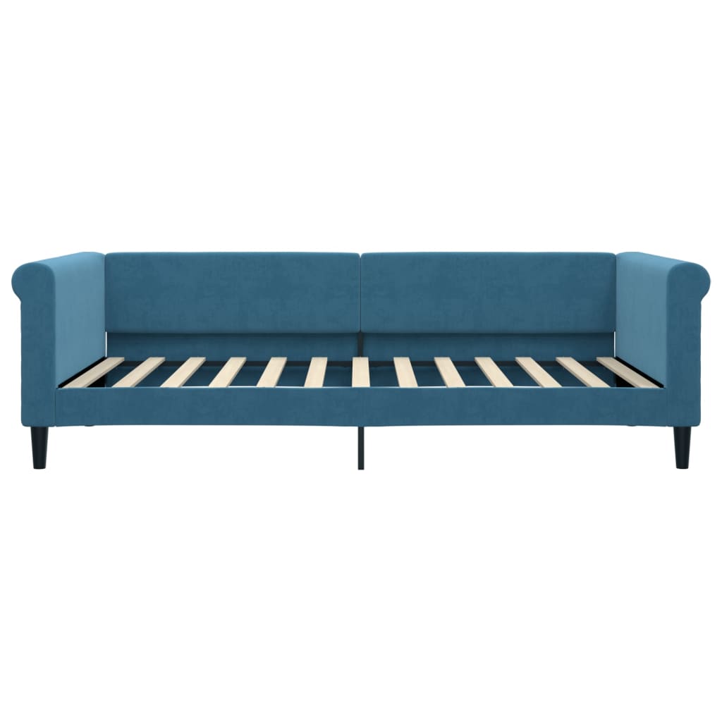 Letto Da Giorno Blu 100x200 Cm In Velluto - Image 3