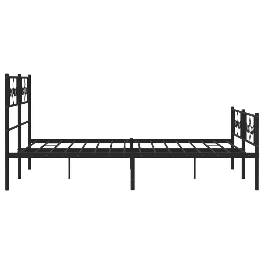 Giroletto Con Testiera E Pediera Metallo Nero 120x200 cm - Image 6