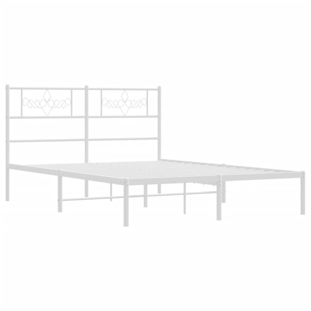 Giroletto Con Testiera In Metallo Bianco 120x200 cm - Image 3