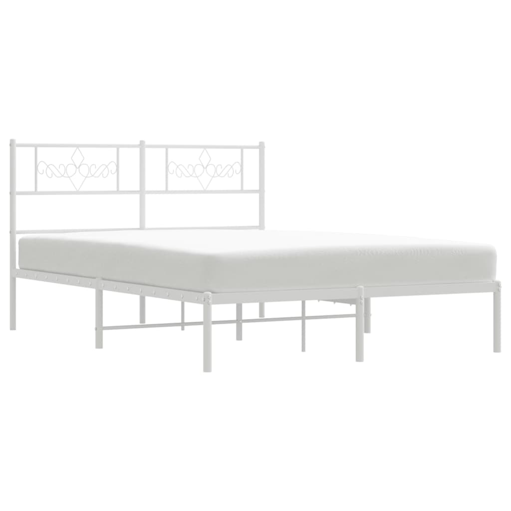 Giroletto Con Testiera In Metallo Bianco 120x200 cm - Image 4