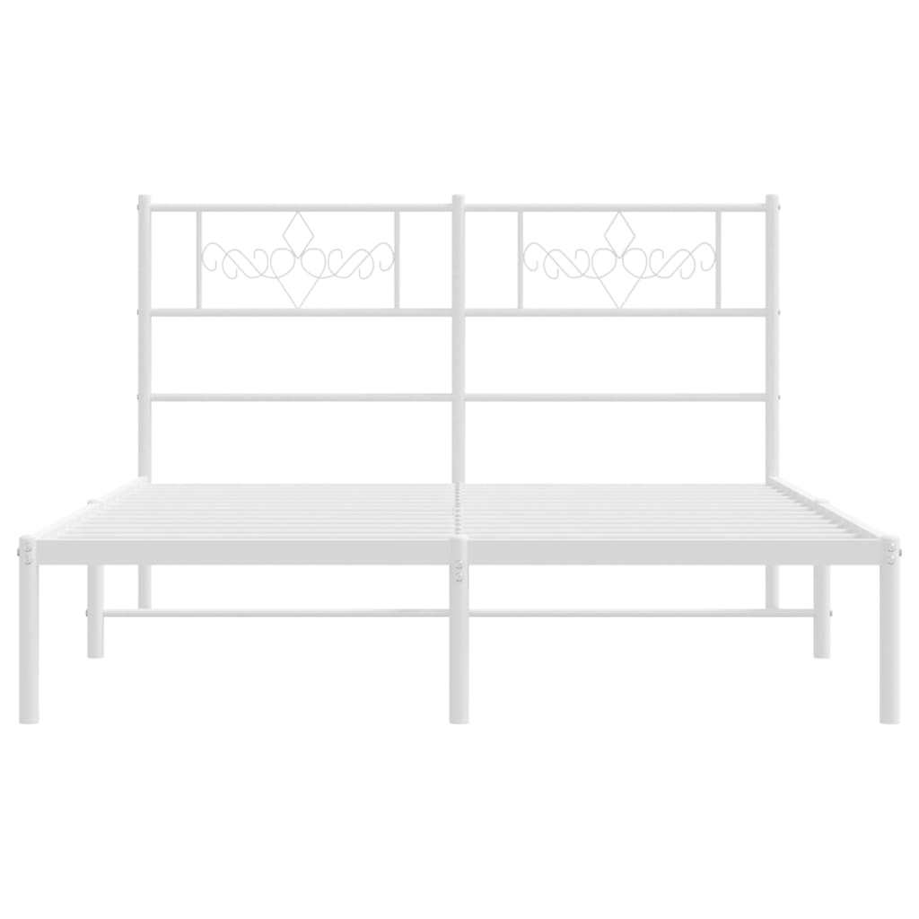 Giroletto Con Testiera In Metallo Bianco 120x200 cm - Image 5