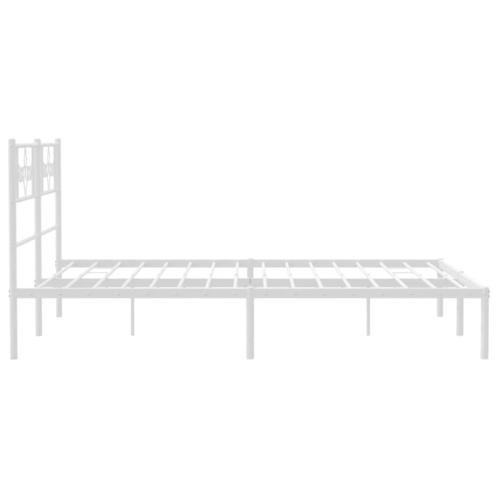 Giroletto Con Testiera In Metallo Bianco 120x200 cm - Image 6