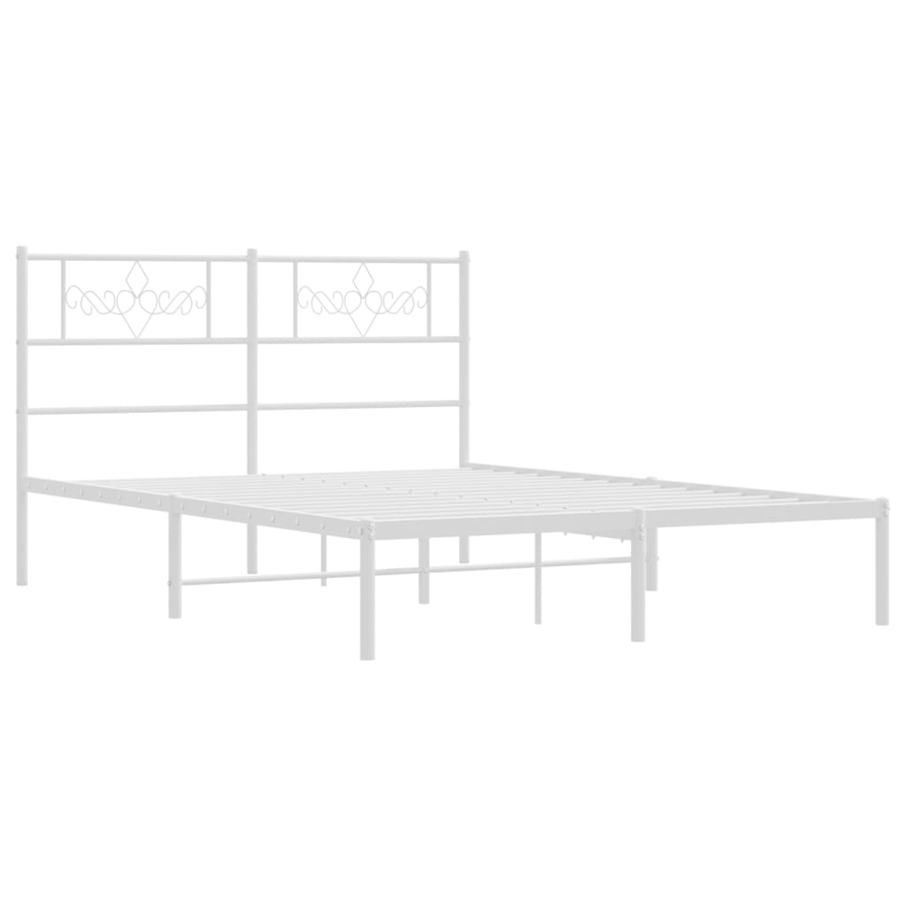 Giroletto Con Testiera Metallo Bianco 140x200 cm - Image 3