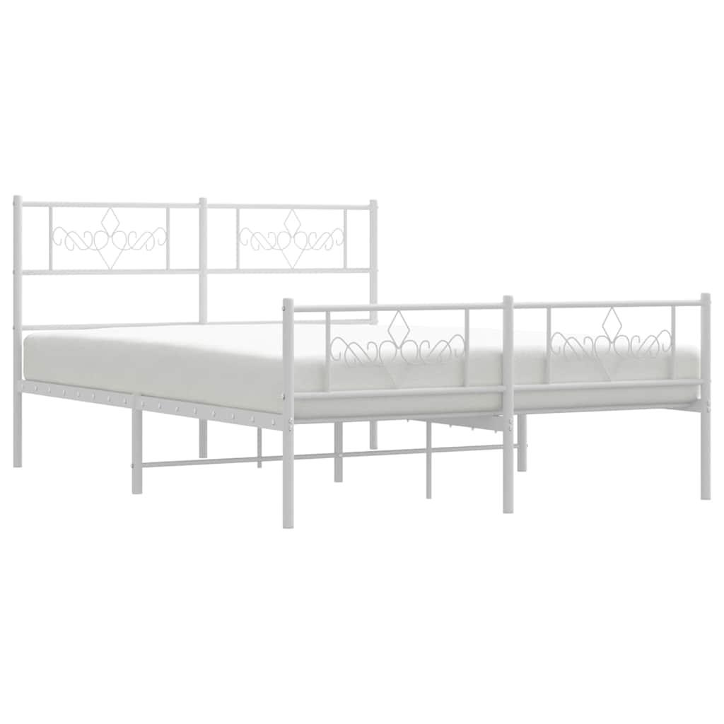 Giroletto Con Testiera E Pediera Metallo Bianco 135x190 cm - Image 5