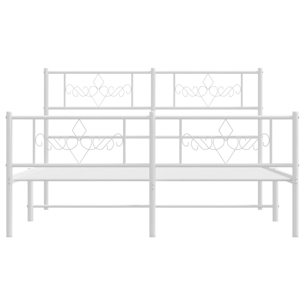Giroletto Con Testiera E Pediera Metallo Bianco 135x190 cm - Image 6