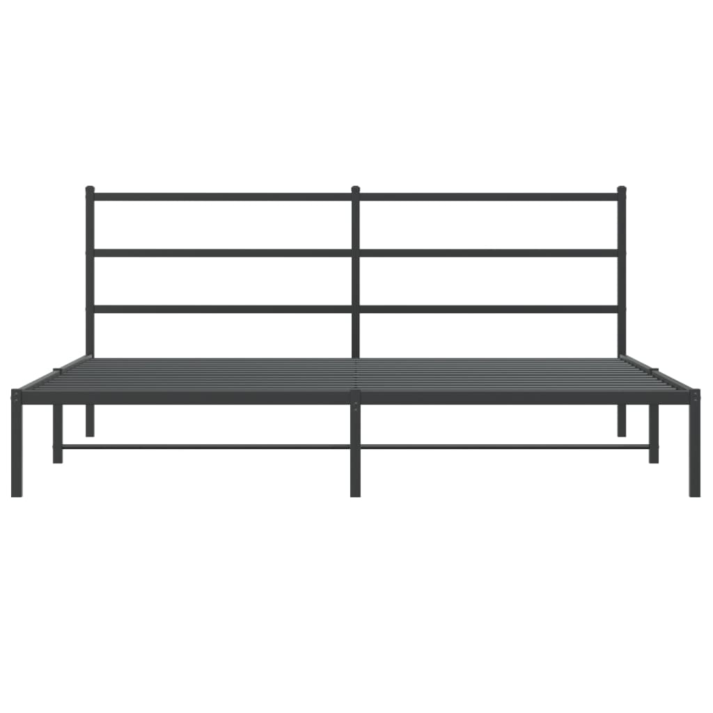 Giroletto Con Testiera In Metallo Nero 180x200 cm - Image 5