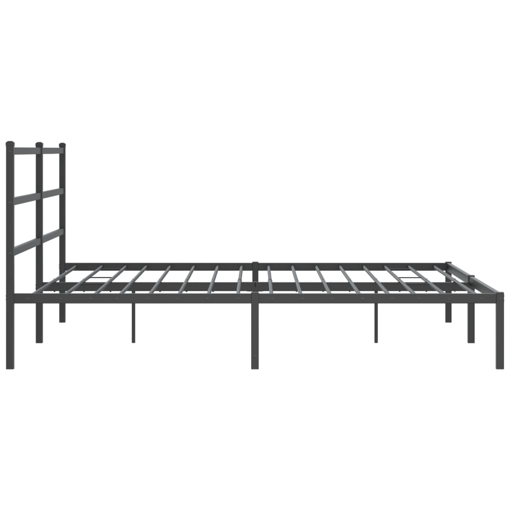 Giroletto Con Testiera In Metallo Nero 180x200 cm - Image 6