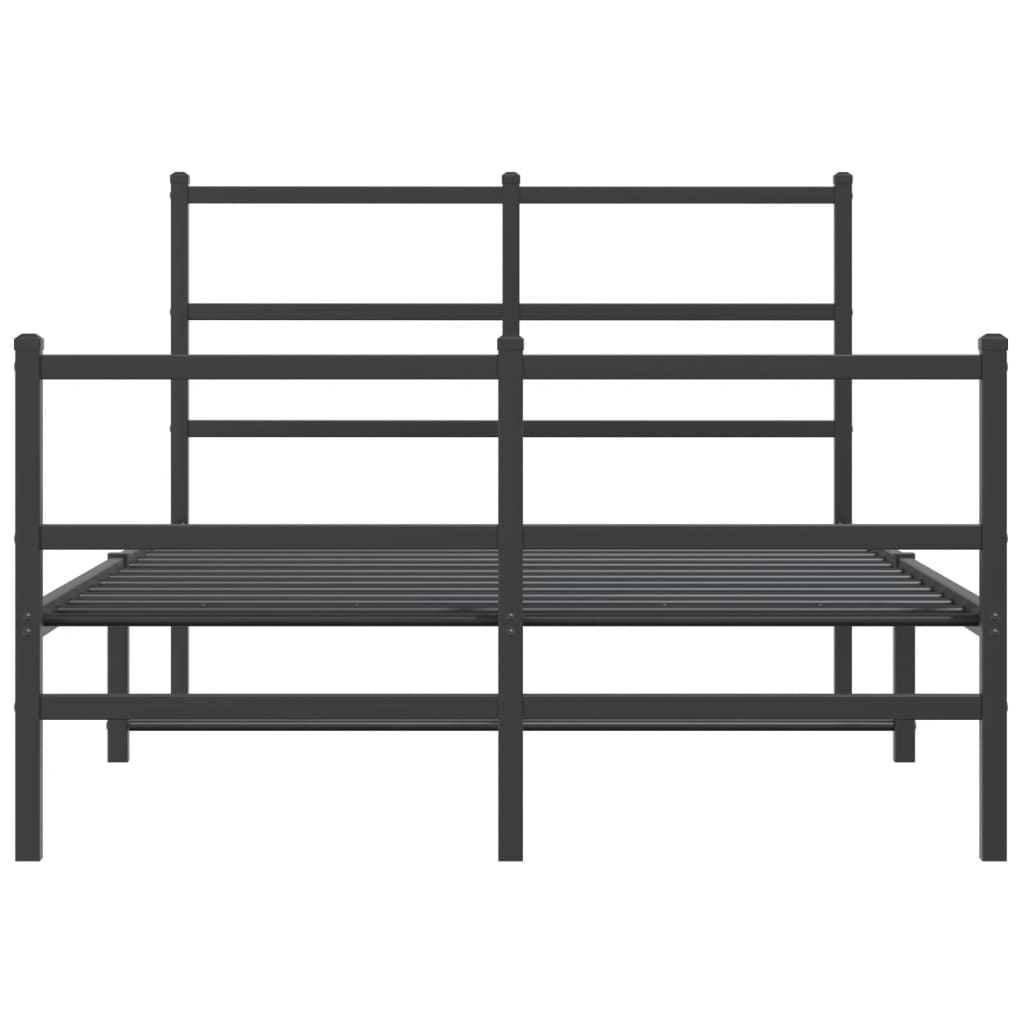 Giroletto Con Testiera E Pediera Metallo Nero 120x190 cm - Image 5