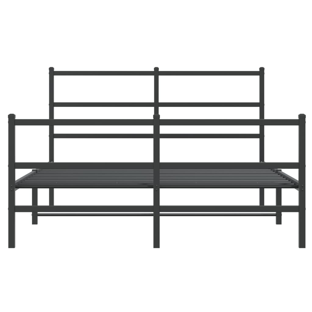 Giroletto Con Testiera E Pediera Metallo Nero 135x190 cm - Image 5