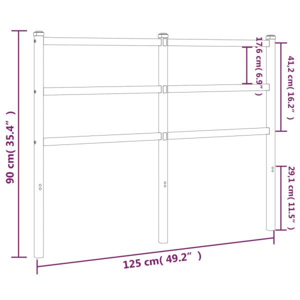 Testiera In Metallo Nero 120 cm - Image 5