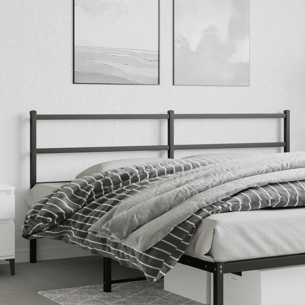 Testiera In Metallo Nero 193 cm