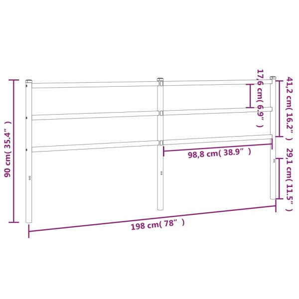 Testiera In Metallo Nero 193 cm - Image 5