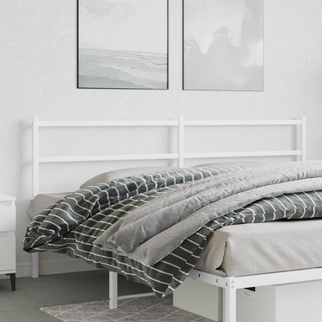 Testiera In Metallo Bianco 193 cm