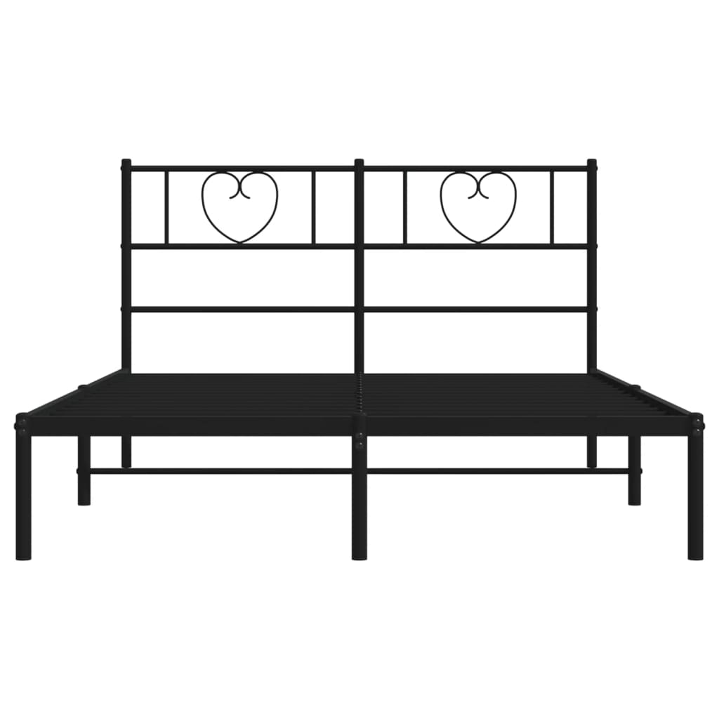 Giroletto Con Testiera In Metallo Nero 120x190 cm - Image 5
