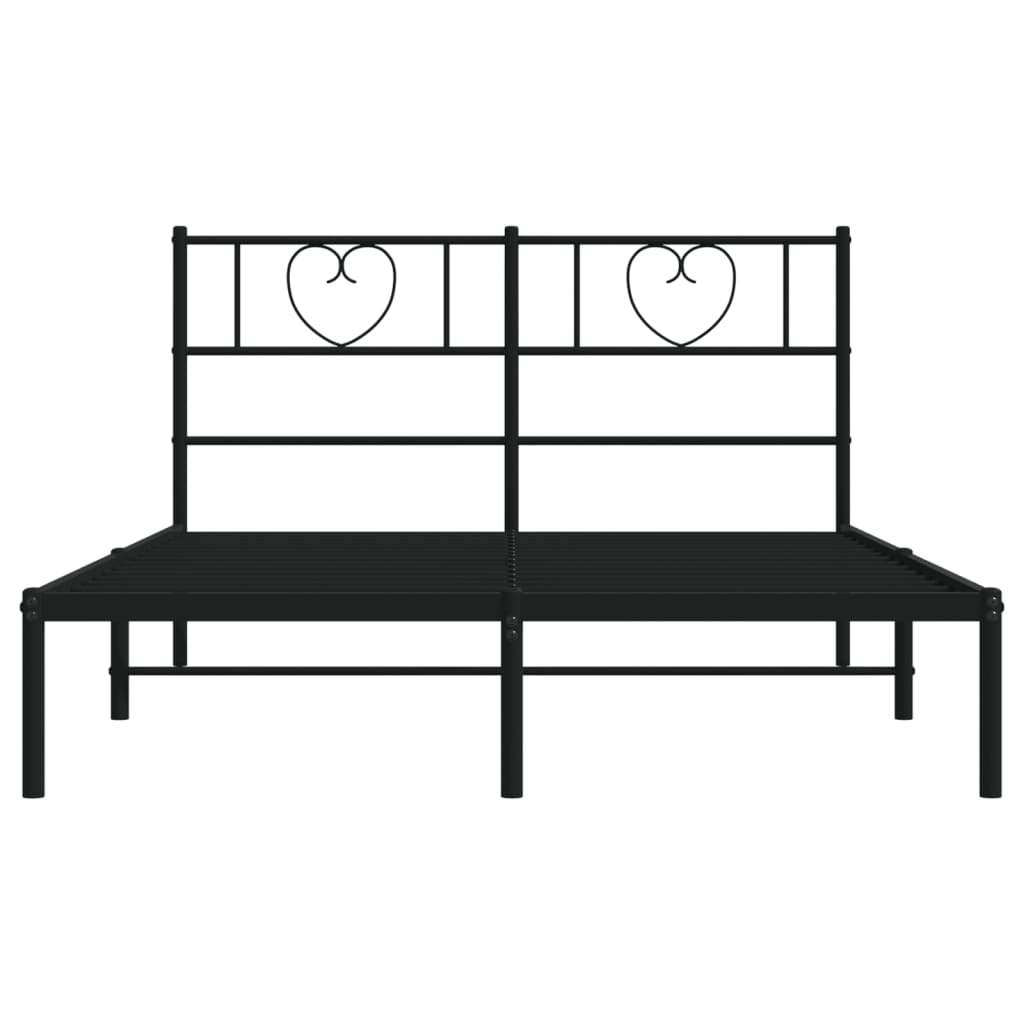 Giroletto Con Testiera In Metallo Nero 140x190 cm - Image 5
