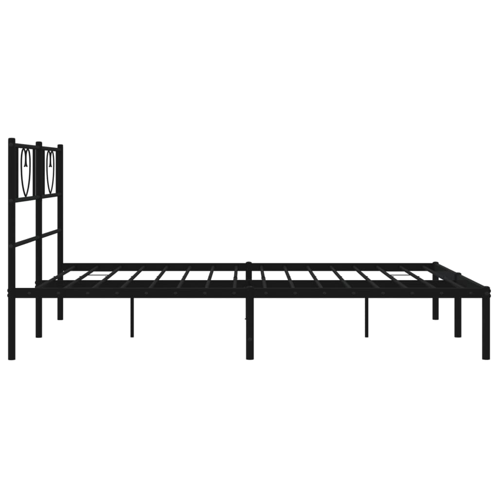 Giroletto Con Testiera In Metallo Nero 140x190 cm - Image 6