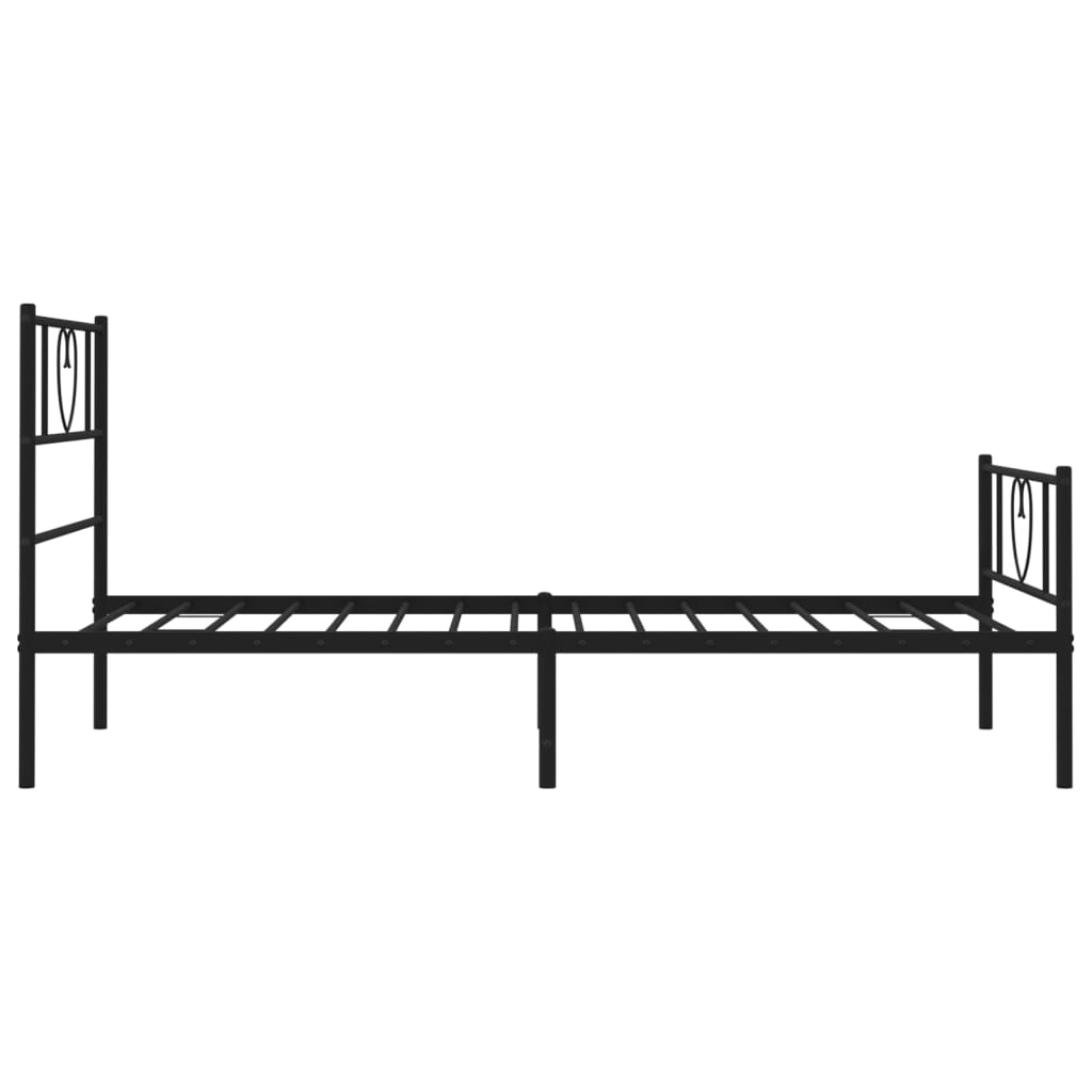 Giroletto Con Testiera E Pediera Metallo Nero 90x190 cm - Image 6