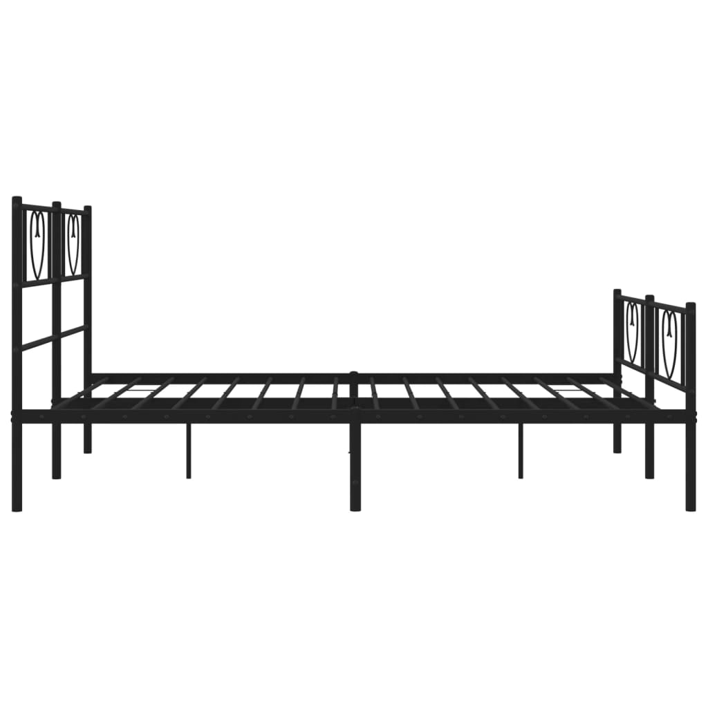 Giroletto Con Testiera E Pediera Metallo Nero 120x200 cm - Image 6