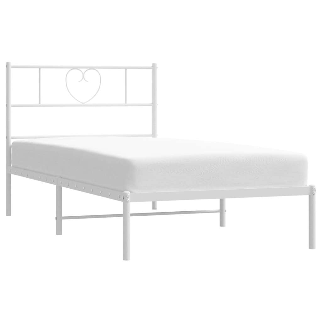Giroletto Con Testiera Metallo Bianco 80x200 cm - Image 3