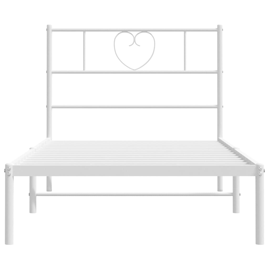 Giroletto Con Testiera Metallo Bianco 80x200 cm - Image 4