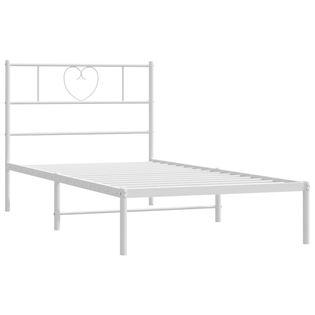 Giroletto Con Testiera Metallo Bianco 80x200 cm - Image 5