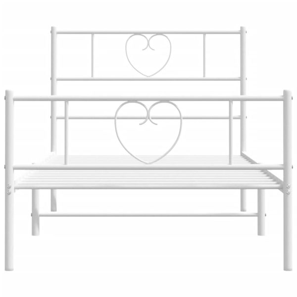 Giroletto Con Testiera E Pediera Metallo Bianco 75x190 cm - Image 4