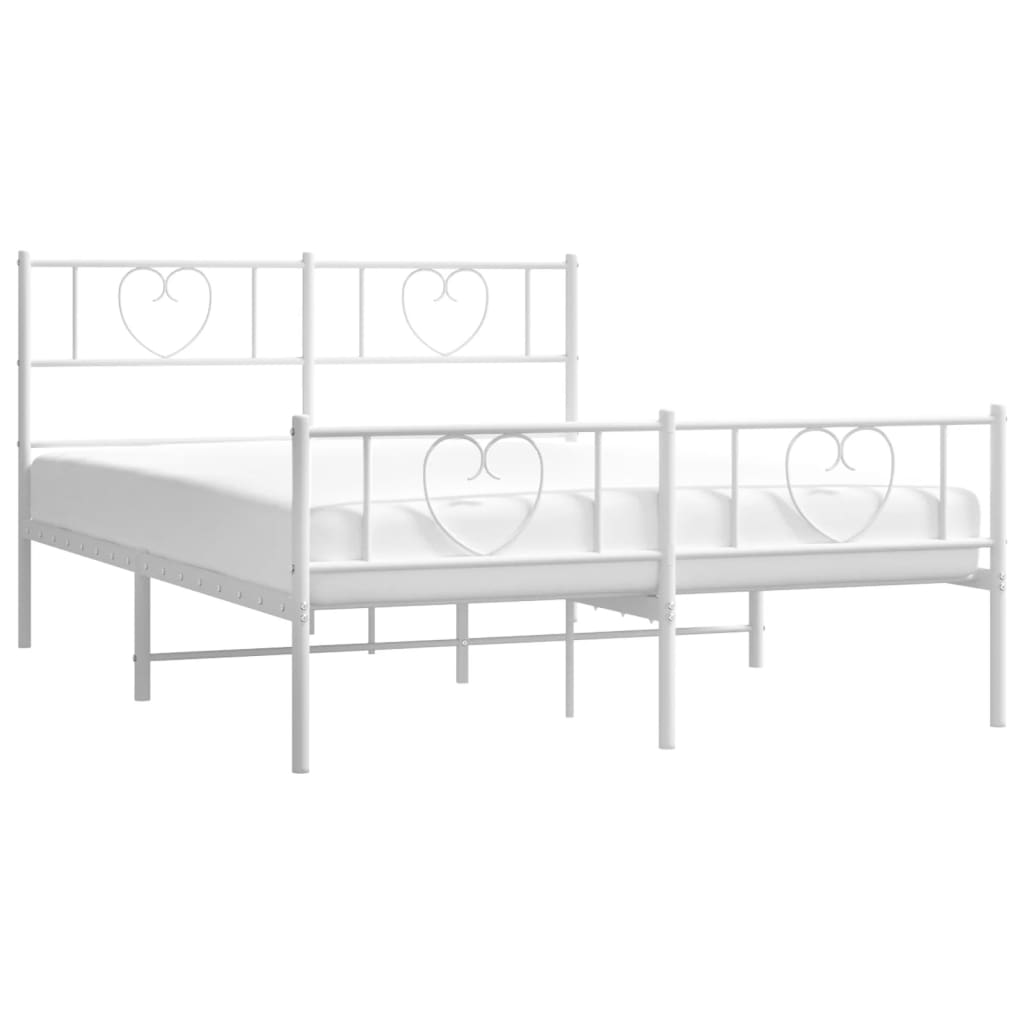 Giroletto Con Testiera E Pediera Metallo Bianco 120x190 cm - Image 3