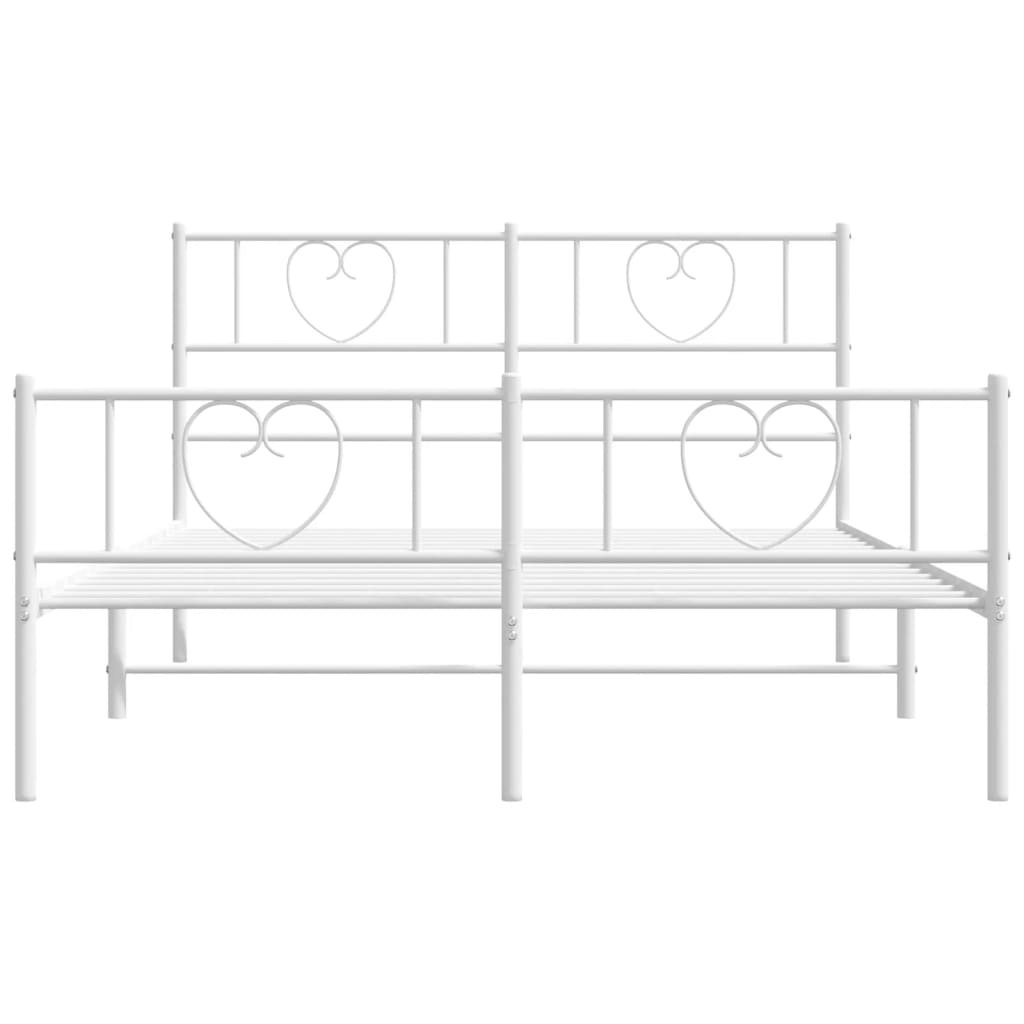 Giroletto Con Testiera E Pediera Metallo Bianco 120x190 cm - Image 4