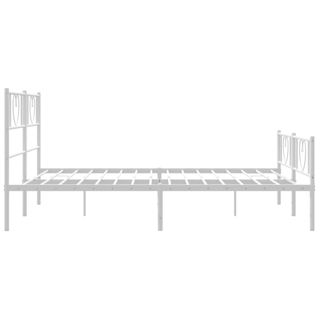 Giroletto Con Testiera E Pediera Metallo Bianco 120x190 cm - Image 6