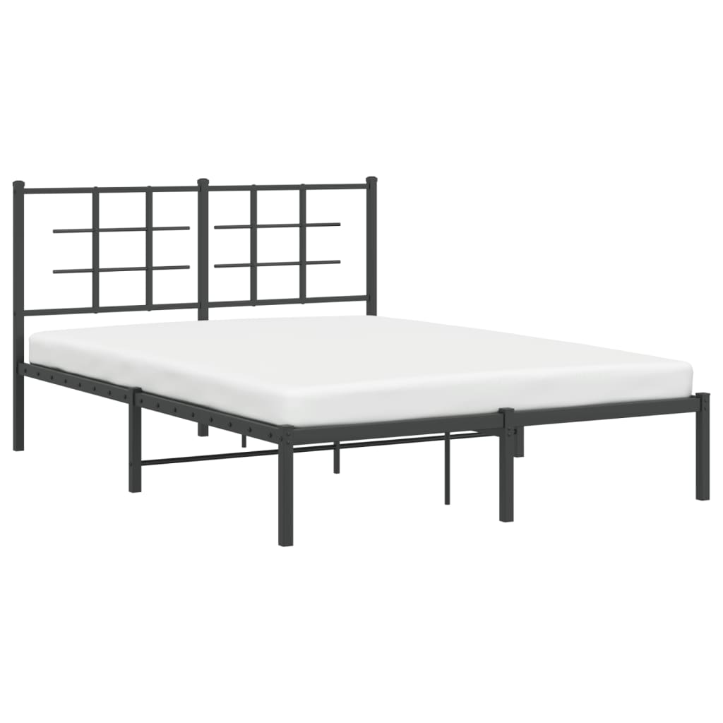 Giroletto Con Testiera In Metallo Nero 140x190 cm - Image 4