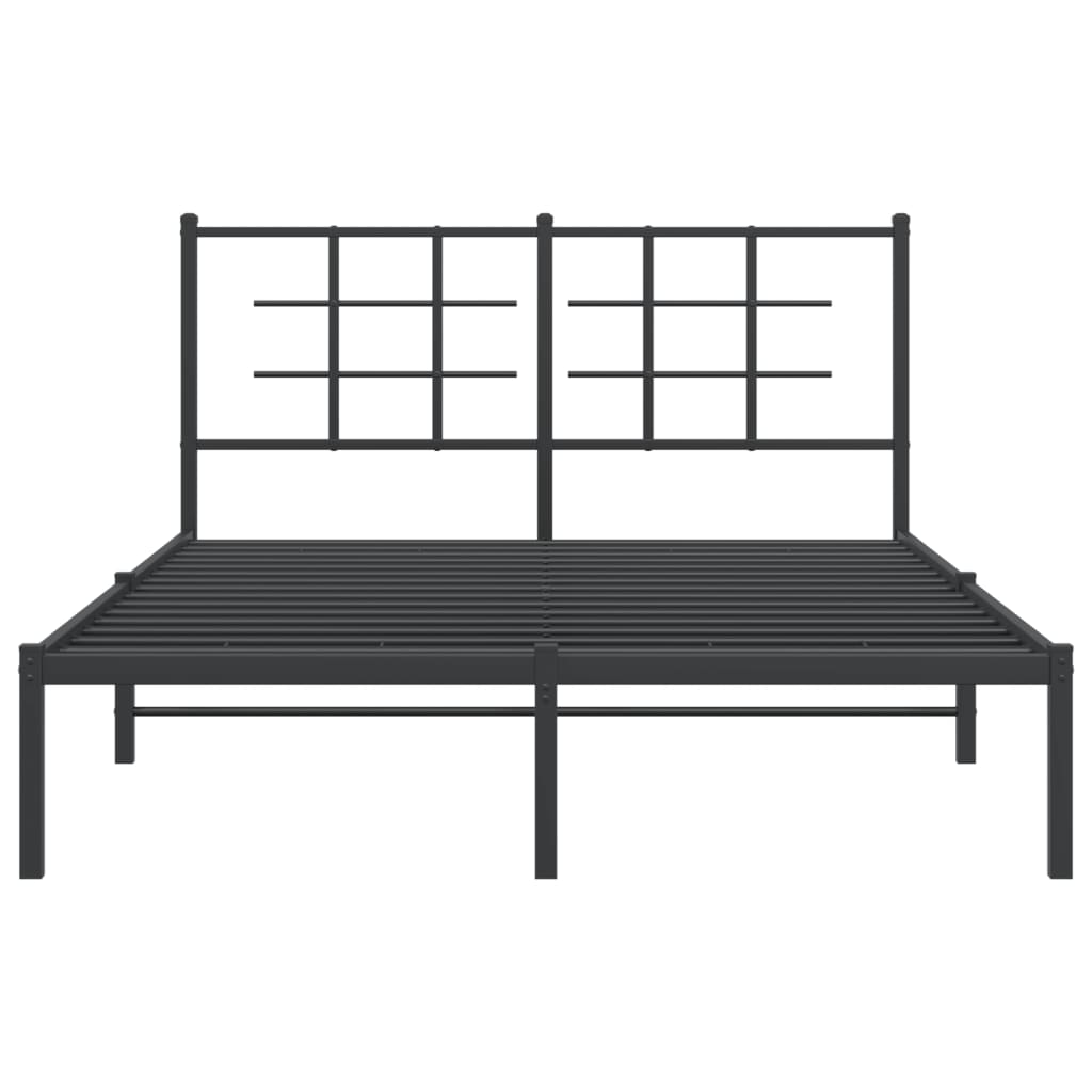 Giroletto Con Testiera In Metallo Nero 140x190 cm - Image 5