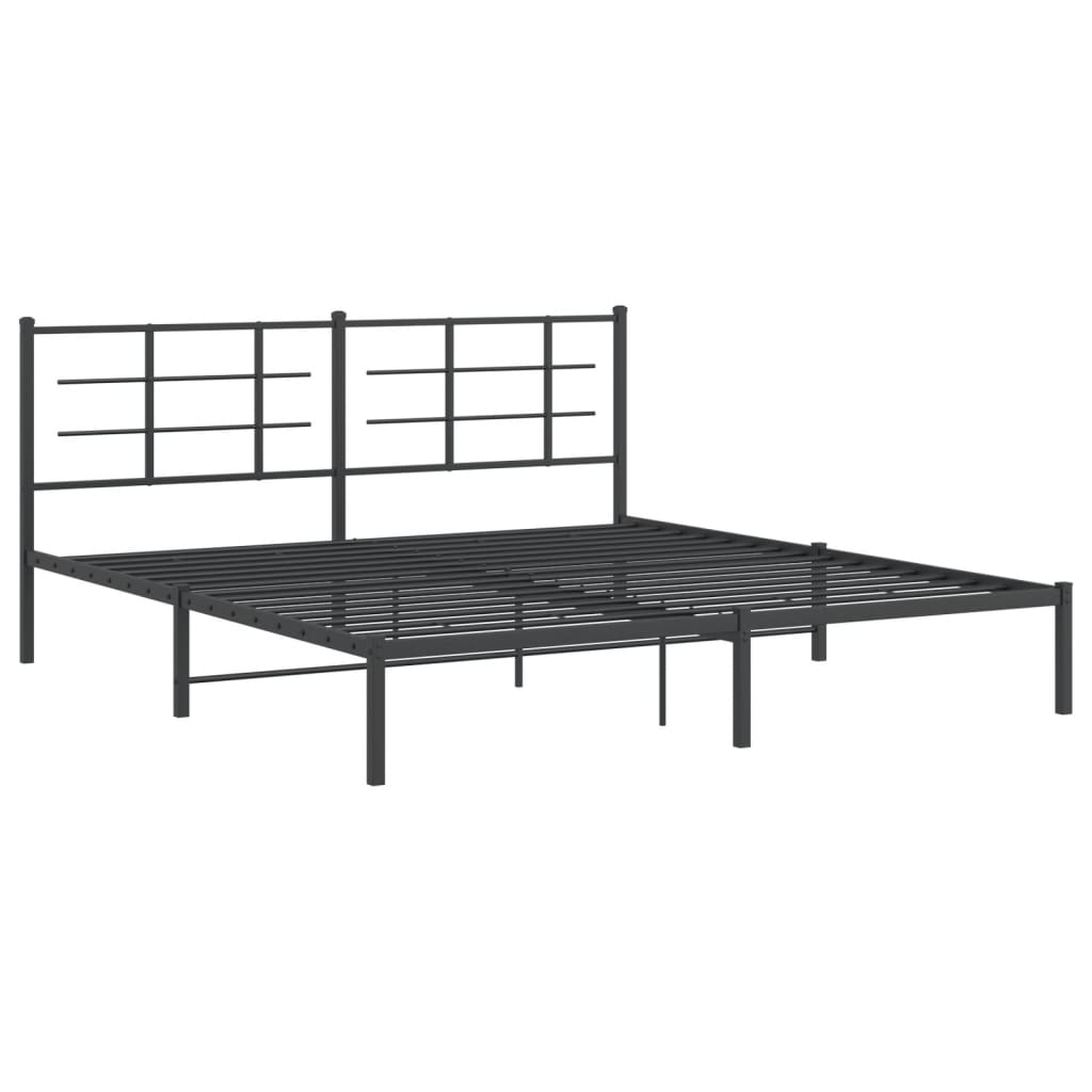 Giroletto Con Testiera In Metallo Nero 183x213 cm - Image 3