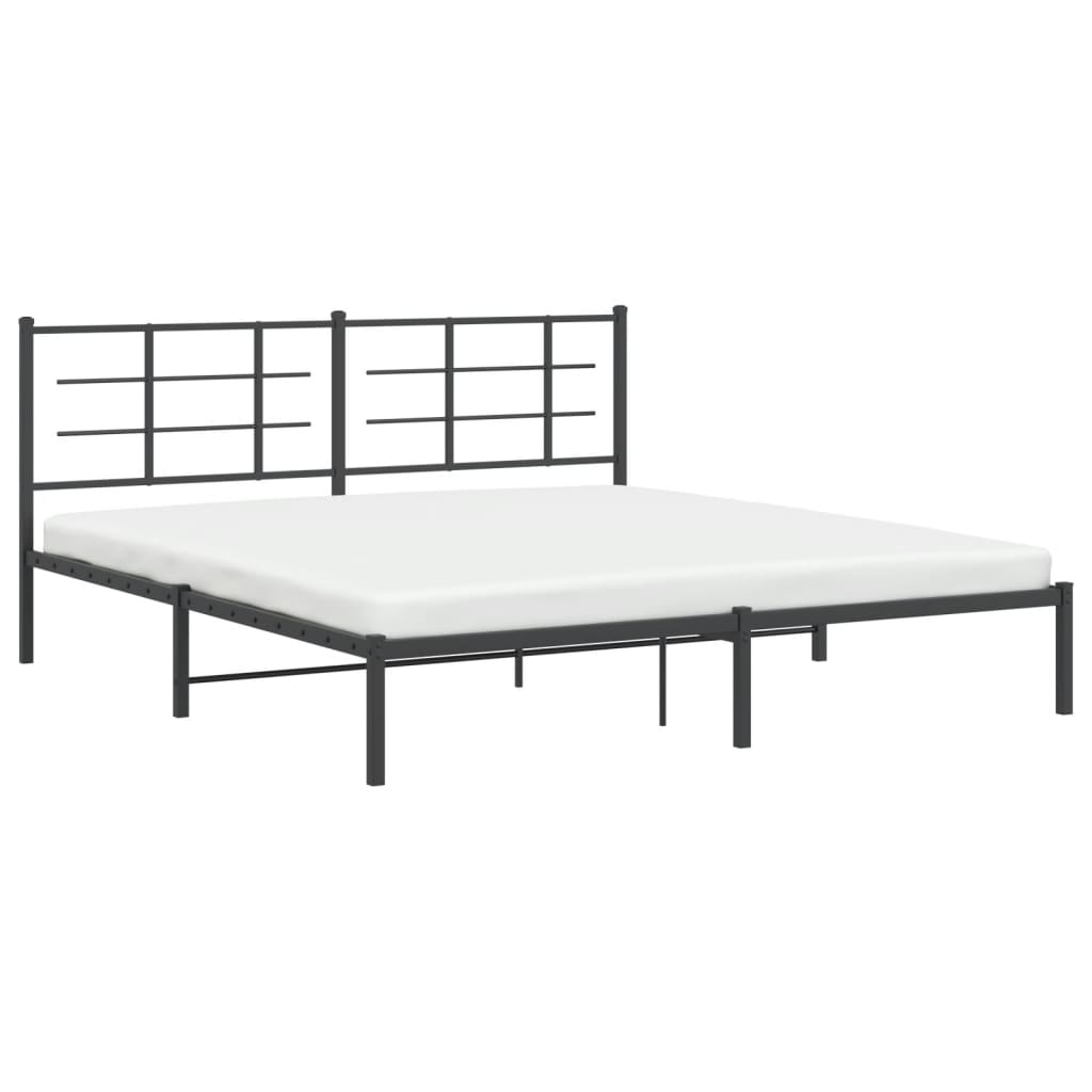 Giroletto Con Testiera In Metallo Nero 183x213 cm - Image 4