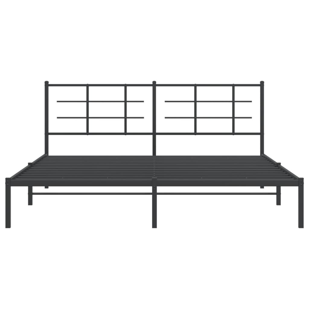 Giroletto Con Testiera In Metallo Nero 183x213 cm - Image 5