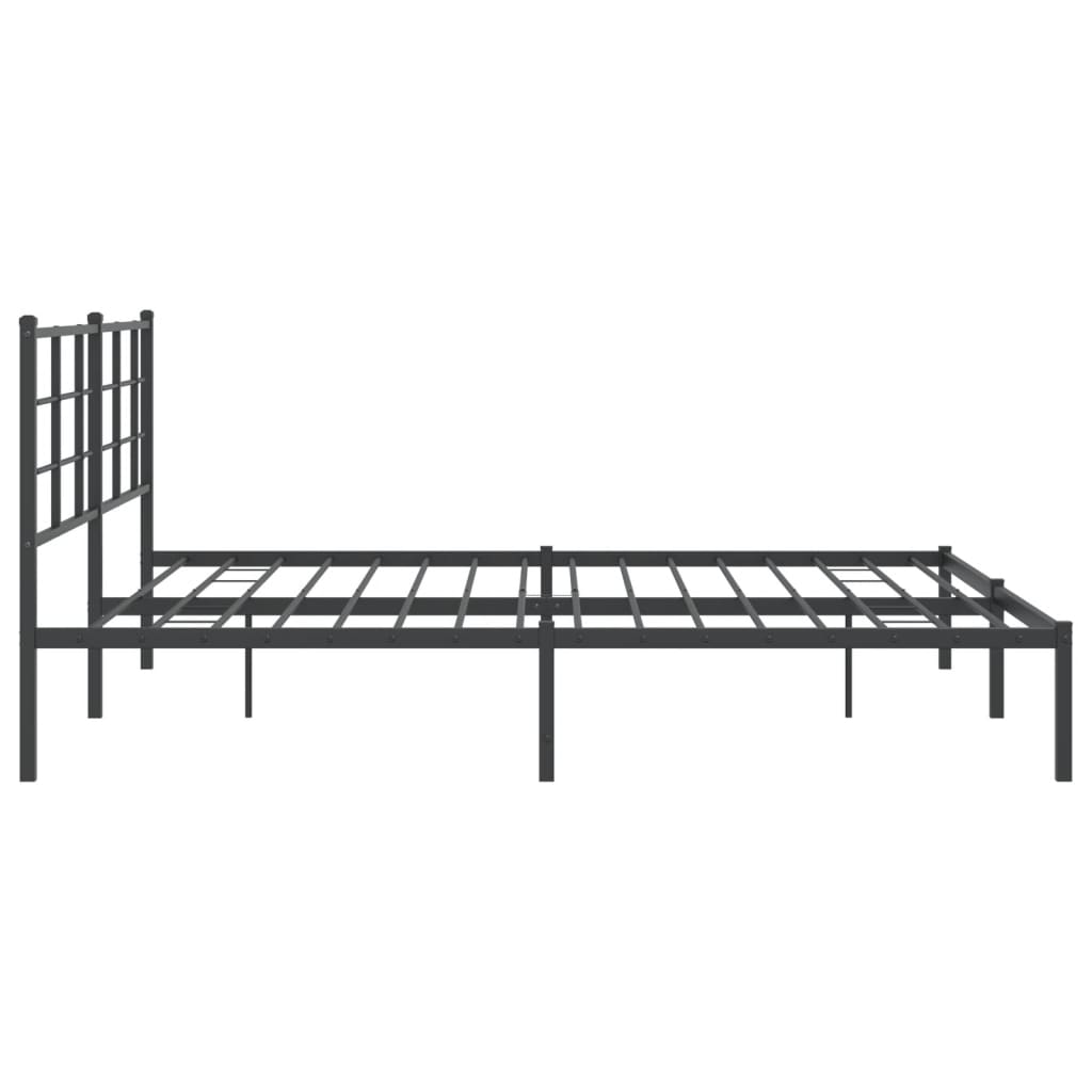 Giroletto Con Testiera In Metallo Nero 183x213 cm - Image 6