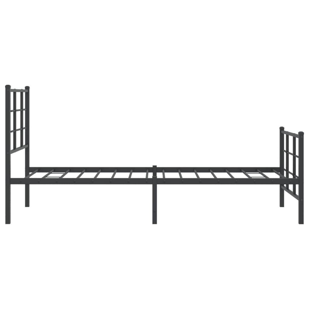 Giroletto Con Testiera E Pediera Metallo Nero 75x190 cm - Image 6