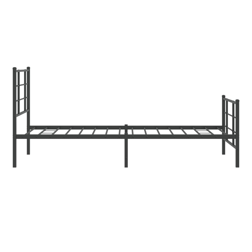 Giroletto Con Testiera E Pediera Metallo Nero 90x190 cm - Image 6