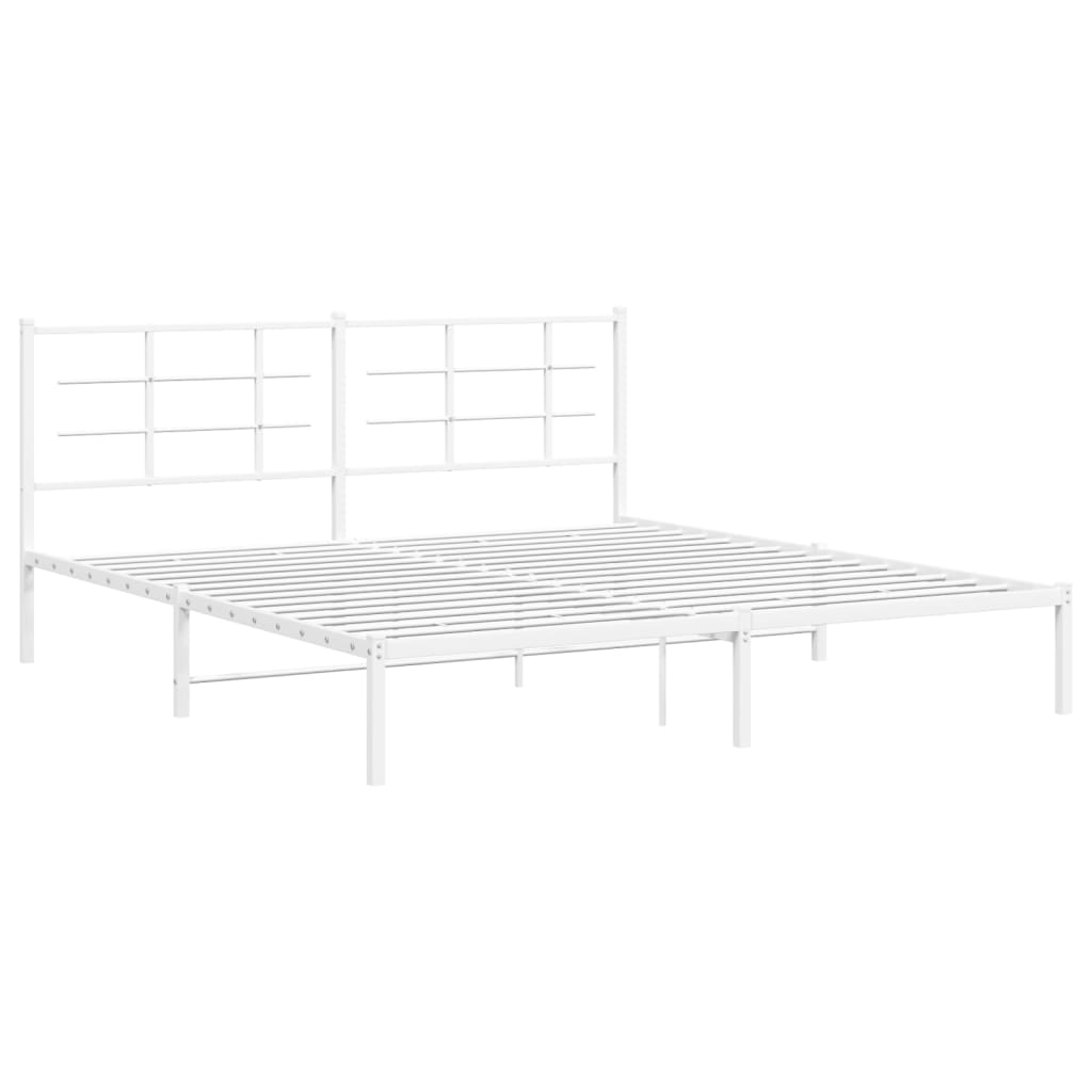 Giroletto Con Testiera Metallo Bianco 183x213 cm - Image 3