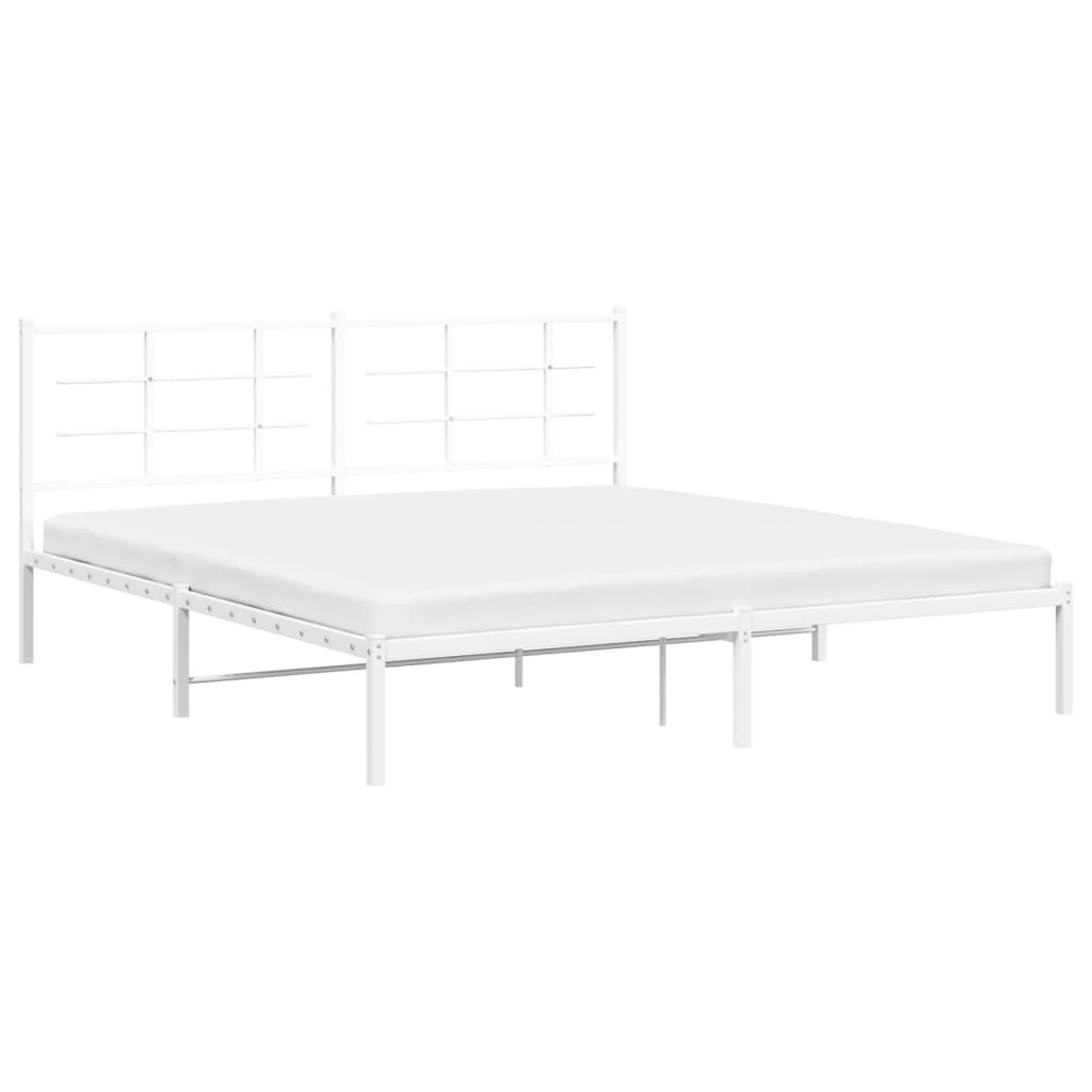 Giroletto Con Testiera Metallo Bianco 183x213 cm - Image 4