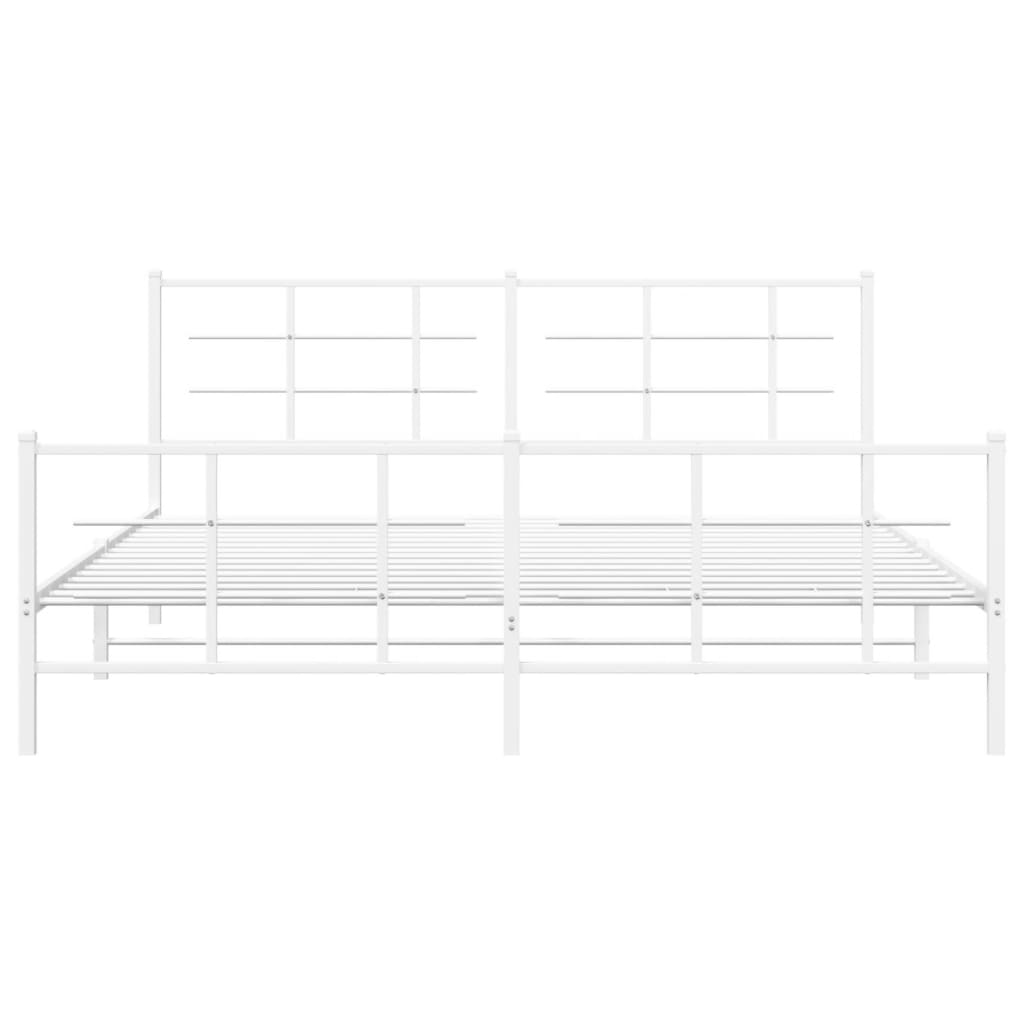 Giroletto Con Testiera E Pediera Metallo Bianco 183x213 cm - Image 5