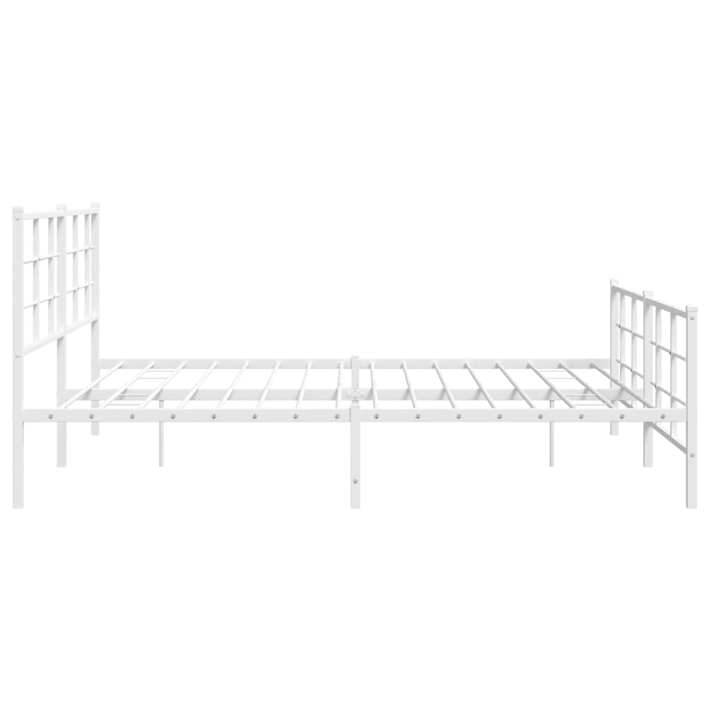 Giroletto Con Testiera E Pediera Metallo Bianco 183x213 cm - Image 6