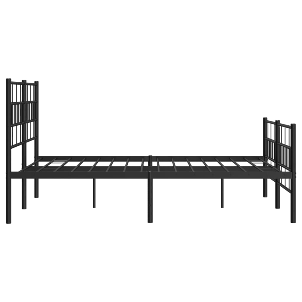 Giroletto Con Testiera E Pediera Metallo Nero 140x190 cm - Image 6