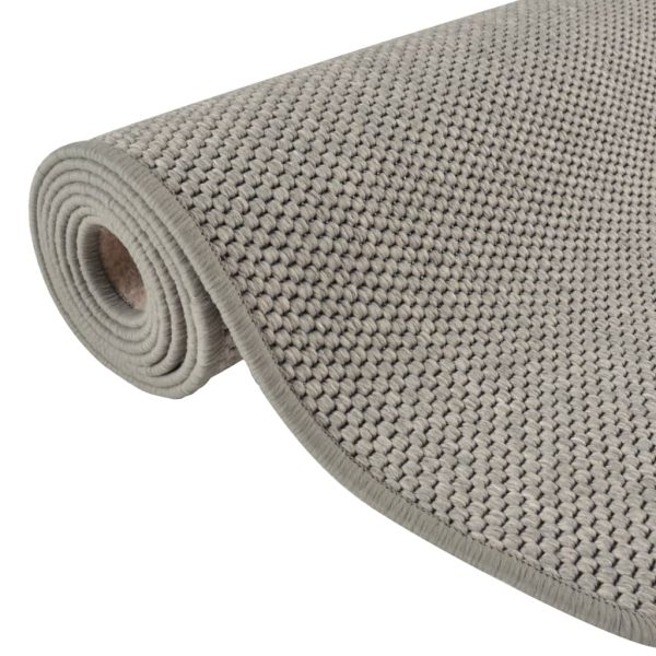 Tappeto Corsia Aspetto Sisal Argento 80x300 cm - Image 5