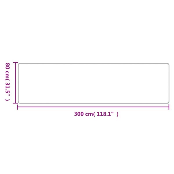 Tappeto Corsia Aspetto Sisal Argento 80x300 cm - Image 6