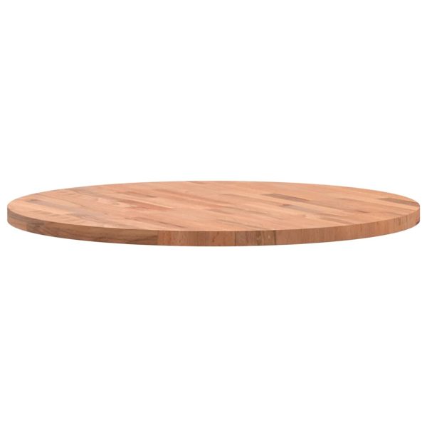 Piano Per Tavolo Ø70x2,5 Cm Rotondo In Legno Massello Di Faggio - Image 6